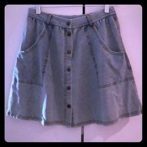 Cute blue jean skirt!